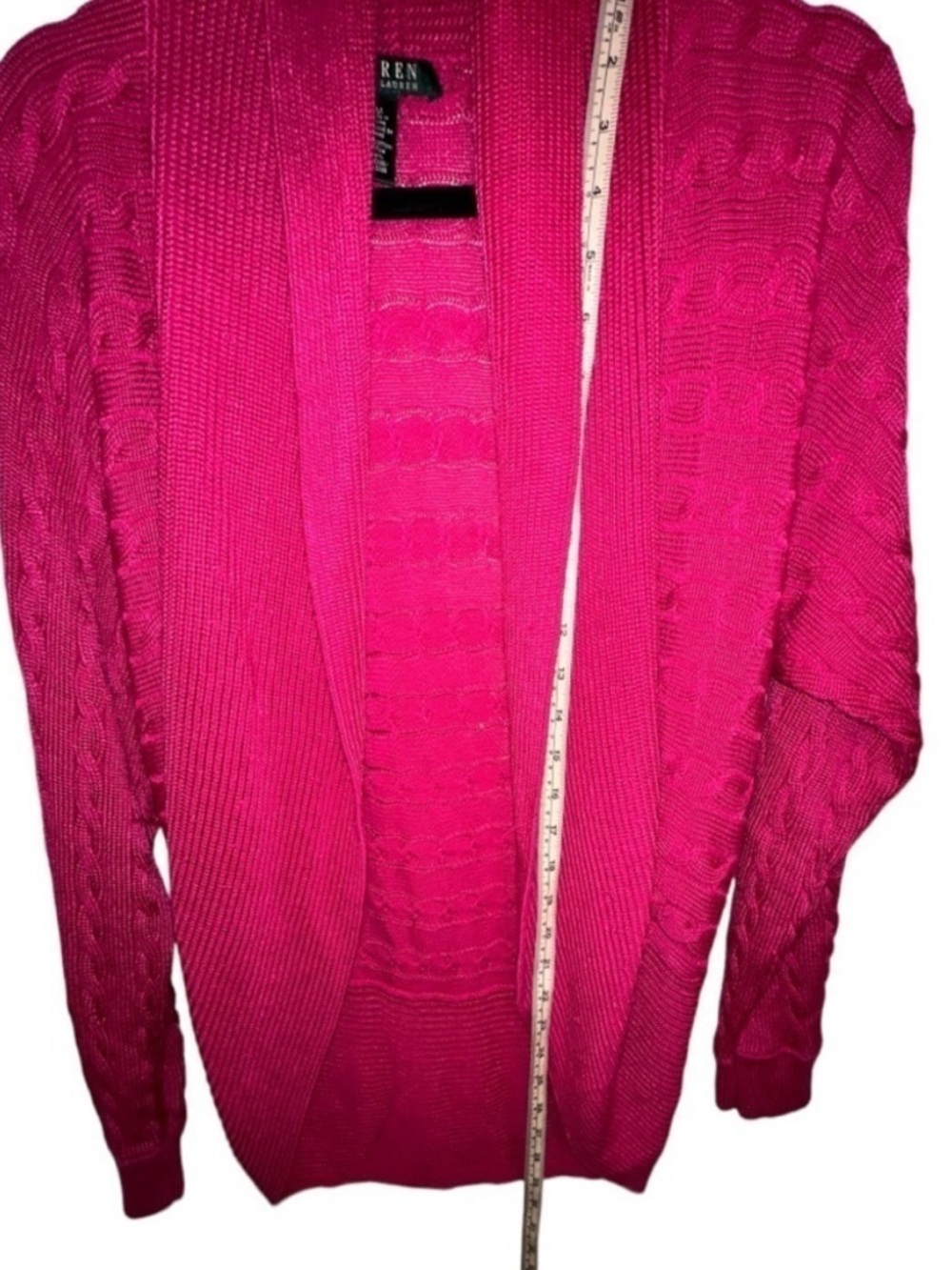 Lauren Ralph Lauren Pink Cardigan Sweater - Picture 7 of 9
